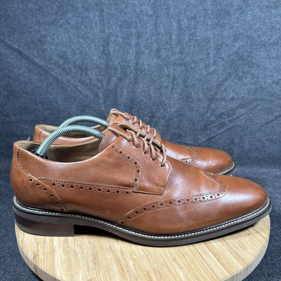 Cole Haan‎ Men's Warren Wing Tip Oxford Style C20322 British Tan Size 10.5 - Picture 1 of 8